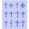 Stencil Stop Crosses Stencil - Reusable for DIY Projects, Painting, Drawing, Crafts - 14 Mil Mylar Plastic (5.13 x 6 inches)