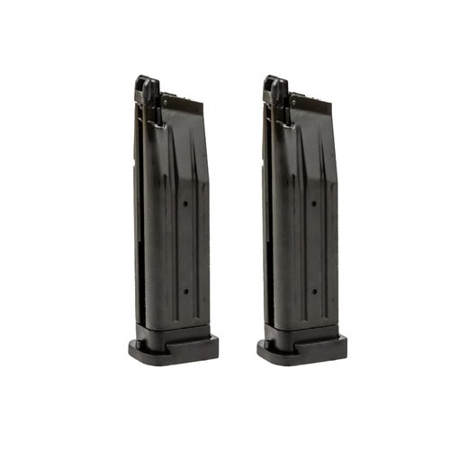 Lancer Tactical Knightshade 28 Round Hi-Capa Green Gas Airsoft Magazine 2 Pack