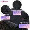 MIMAN Short Afro Wigs for Black Women Human Hair Wig Natural Black Kinky Curly Wigs Hair Replacement Wigs 60s 70s Disco Queens Halloween Costume Cosplay Wig