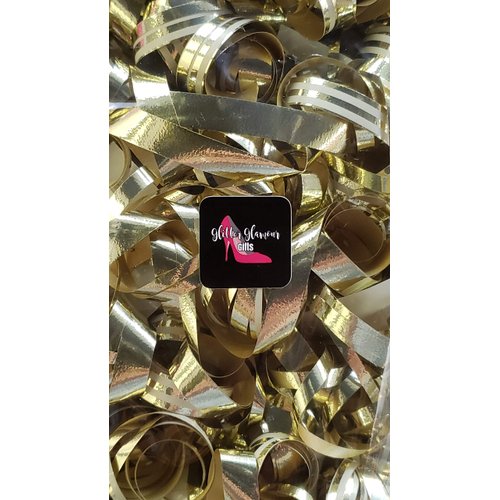 Twelve (12) Curly Bows - Dazzling High Glossy Gift Bows Elegant Bouncy Easy (Gold)