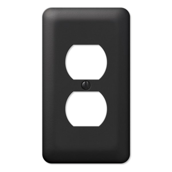 Amerelle 935DBK Devon Wallplate, 1 Duplex, Black