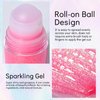KYDA Roll-on Body Glitter Stick, Chunky Glitter Gel for Face Body Hair, Sparkling Mermaid Chameleon Sequins Paint Jelly, Multiuse Makeup Glitter Gel, Golden