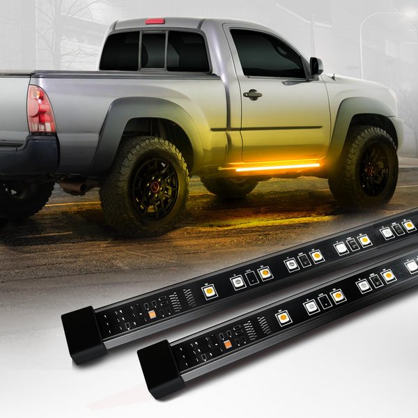 OPT7 Sidekick 48" Running Board Lights 2PCS LED Strips w/Amber Turn Signal, DRL, White Courtesy Light for Regular Cab Trucks Pickup SUV Trailer