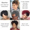 QUEENTAS 3 Packs Short Crochet Hair for Women 10inches 6MM Brown Short Curly Crochet Small Toni Curl Carrie Curl Tapered Cut Yanky Twist Crochet Hair Synthetic Hair Extensions(Black/Brown)