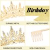 CURASA Birthday Sash and Crown Gold Birthday Sash for Women Birthday Crown adult Women Giltter Its My Birthday Sash Birthday Tiara for Women Girls Princess Crown Birthday Decoration Party Favors Gifts