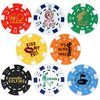 DA VINCI Golf Ball Marker Poker Chip Collection, 11.5 Gram Striped Chips (8-Pack)