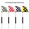 Golf Flag,Green Golf Flags,Solid Nylon and Checkered Training Golf Putting Green Flags, Indoor Outdoor Backyard Garden Portable Golf Target Flags,8.7inch*6inch (4-sets new version)