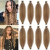Afro Twist Hair 28 Inch 8 Packs, Springy Afro Twist Hair Pre Fluffed Spring Twist Hair Pre Stretched Wrapping Hair for Soft Locs Hair Extensions (8-27#)