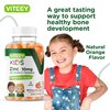 Zinc for Kids Gummies 10mg, with Vitamin C & Echinacea for Kids - Immune Support, Powerful Natural Antioxidant, Kids Zinc Vitamin Supplement - Vegan, Gelatin Free - Tasty Chewable Orange Flavor Gummy