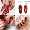 1 Box Mirror Nail Art Glitter Powder Holographic Metallic Gold Sliver Dust Sequins UV Gel Nail Chrome Pigment Decoration (Red)