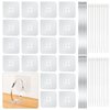 20 Packs Adhesive Furniture Wall Anchors, No Drill Furniture Anchors with 10pcs Stainless Steel Ties & 20pcs Nylon Ties, Safety Anchor Anti Tip Furniture Straps for Baby Proofing