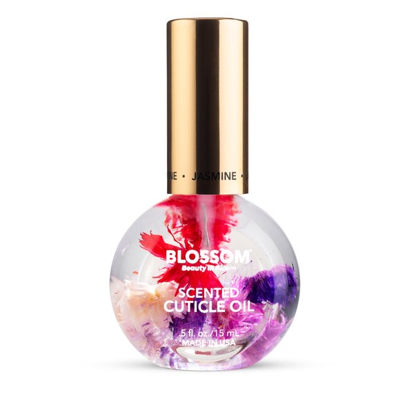 Blossom Hydrating, Moisturizing, Strengthening, Scented Cuticle Oil, Infused with Real Flowers, Made in USA, 0.42 fl. oz, Jasmine
