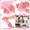 WLLHYF African Bathing Sponge Net for Men Women African Long Net Bath Sponge Body Exfoliating Wash Scrub Cloth Shower Back Scrubber Skin Smoother for Daily Use(Pink)