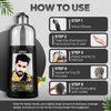 Kiwinz Professional Black Hair Color Shampoo for Men – 5 in 1 Hair Dye Shampoo for Grey Hair - Instant Hair Dye with 100% Color Accuracy with Natural Ingredients - Ammonia Free - 500ml (Black)