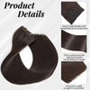 Dark Brown Clip in Hair Extensions Real Human Hair 20 Inches 100% Remy Human Hair Clip in Extensions Straight Double Weft for Full Head 120g 7pcs 16clips One Pack #2 Brown Hair Extensions