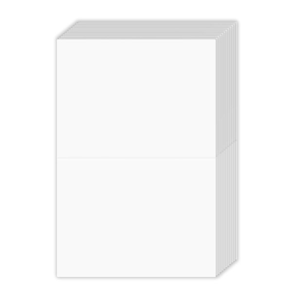 Half Fold 4.5 X 6 White Greeting Cards - 100 Cards