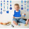 Hanukkah Baby Bib Silicone, Cute Baby Bibs for Babies & Toddlers, Unisex, Non Messy (Dreidel Design)