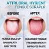 100% Pure Brass Tongue Scraper Eco-Friendly Pouch for Adults and Kids - Durable Tongue cleaner - Tough Scraper Oral Care & Hygiene-Unique design-ATTRI.