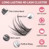MLEN DIARY Lash Cluster DIY Eyelash Extensions 100 Clusters Lashes 10-16mm D Curl Mega Wispy Volume Individual Lashes Eyelash Clusters Extensions DIY at Home