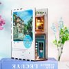 Spilay DIY Dollhouse Miniature Book Nook Assemble Kit,3D Wooden Puzzle Bookshelf Insert Decor with Sensor Light,Bookends Model Build-Creativity Kit for Adults Women Birthday Gift (Island of Love)