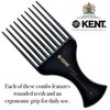 Kent SPC86 Salon-Style Hair Pick and Barber Comb - Pick Comb for Curly Hair and Afro Parting Comb - Hair Care Comb for Thick Hair - Kent Quality Barber Supplies and Hair Comb