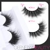 Geeneiya Mink Lashes Fluffy 5D Natural Look Mink Eyelashes Wispy Cat Eye Lashes D Curl False Eyelashes Reusable Strip 20mm Fake Lashes