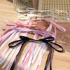 6pcs TOKUFAGU Hair Bow Clips for Women, Long Tail Tassel Bowknot Hair Ribbons Barrettes for Girls, Solid Silky Satin Ponytail Holder Hair Accessories