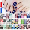 DANNEASY 30 Sheets Toe Nail Stickers Toenail Polish Strips Nail Wraps for Women Self Adhesive Toes Nail Polish Stickers Gel Nail Strips Toenails Manicure Sticker Nail Art Accessories with Nail File