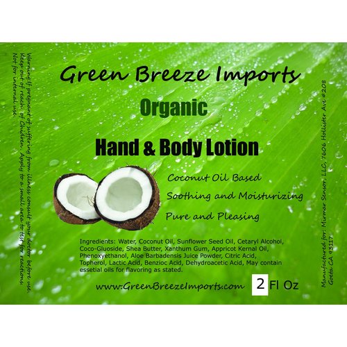 Green Breeze Imports Purse-Size Citronela-Scented Organic Body Lotion