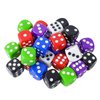 SLAKOZYT 6 Sided Dice Set 30 Pieces 16mm Opaque Acrylic Game Dice for Board Games, Dice Games, Math Games,6 Colors