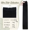 Easyouth Wire Hair Extensions Real Human Hair Black Human Hair Wire Hair Extensions with Transparent Headband Jet Black #1 Invisible Wire Human Hair Extensions 18 inch 80g