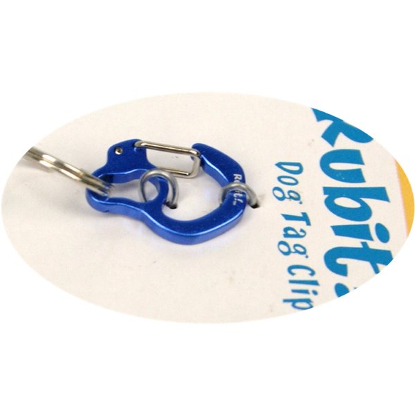 Rubit Small Curve Aluminum Dog Tag Clip - Blue