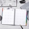 2025-2026 Planner - Jul.2025 to Jun.2026, Weekly and Monthly Planner 2025-2026, 9"×11", Colorful Tabs, Inner Pocket, Twin-wire Binding - Grey