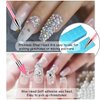 Rhinestone Picker Tool,2 Pcs Rhinestones Diamond Painting Dotting Pen,Rhinestone Tool,Gem Picker Tool,Manicure Nail Art DIY Decoration Tool,Wax Pencil for Rhinestones (Purple and Pink)