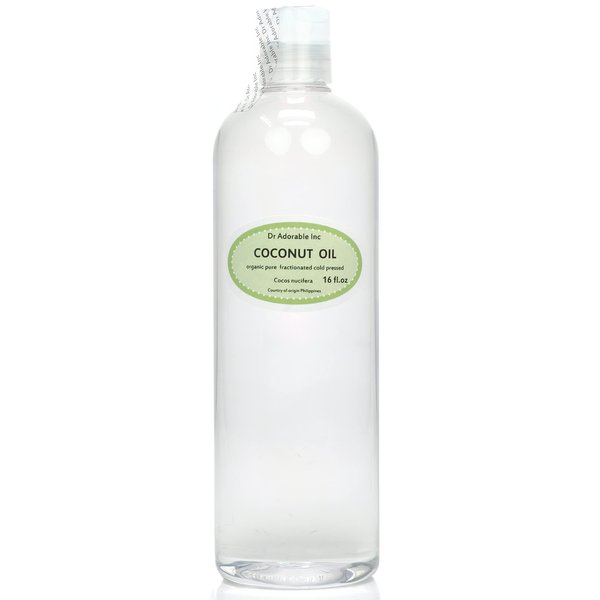 Dr Adorable - 16 oz - Fractionated Coconut Oil - 100% Pure Natural Organic