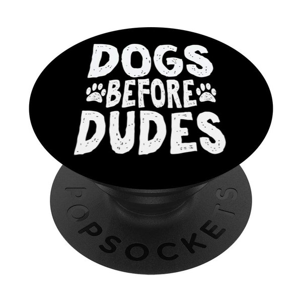 CocomoSoul-Mobile Dogs Before Dudes Black Cat Dog Pet Lover PopSockets Stand for Smartphones and Tab