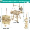 Wepets 6PCs Natural Bird Chewing Shredding Foraging Toys, Bird Swing Toy with Bird Perch for Cockatiels, Parrotlets, Cockatiels, Conures, Parakeets, Budgies, Love Birds and More