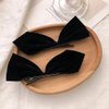 ZHOUMEIWENSP 2 Pairs No Crease Silks and satins hairpin Hair Clips Barrettes in Pairs Non-Slip Bowknot Clips Hair Accessories for Girls Women (White&Black)