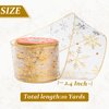 VGOODALL Gold Snowflake Ribbon,2.4 Inch 10 Yards Glitter Gold and Silver Christmas Wired Ribbon for Christmas Garland Gift Wrapping Tree Decoration Home Decor Bow Making