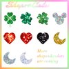 Laza 2g Chunky Glitter Mickey Mouse Shaped Confetti Nail Charms Holographic Sequins Stickers Sparkle for DIY Crafts Nail Art Decoration Party Face Body Make Up Resin - Laser Silver