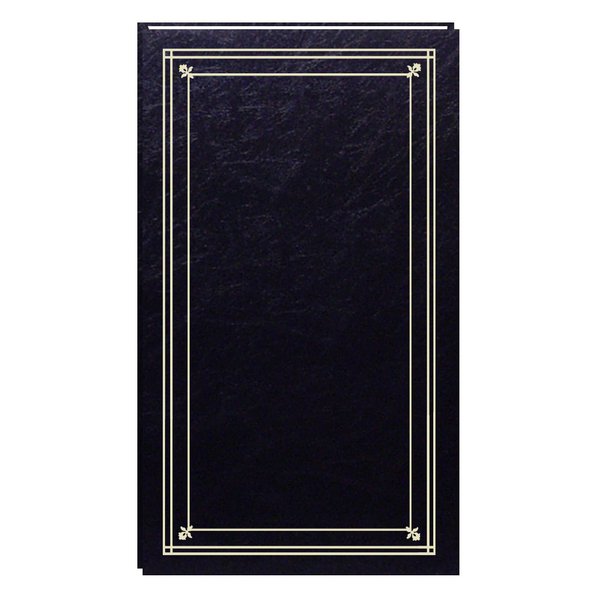 Pioneer Photo Albums 204-Pocket Post Bound Slim Line Leatherette Cover Photo Album for 4 by 6-Inch Prints, Black