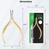 NGHIA Premium Cuticle Nipper - D-05V Jaw 14 (Stainless Steel) - Professional Nail Tools