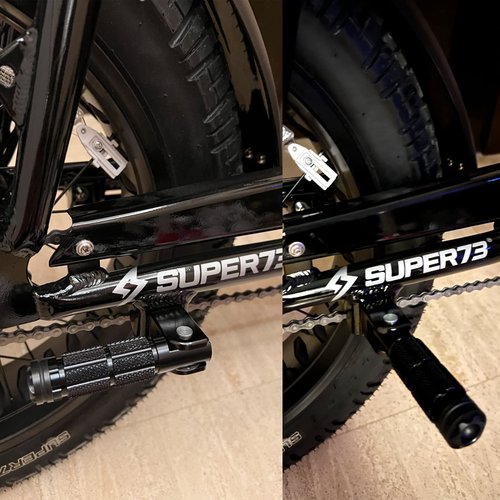 M8 Motorcycle Foldable Foot Pegs Front Footpeg Electric Car Anti-Skid Rearsets Folded Footrest Bicycle 90 Degree Fixed Folding Passenger Pedal Universal For YAMAHA Honda Suzuki Kawasaki Ducati Aprilia