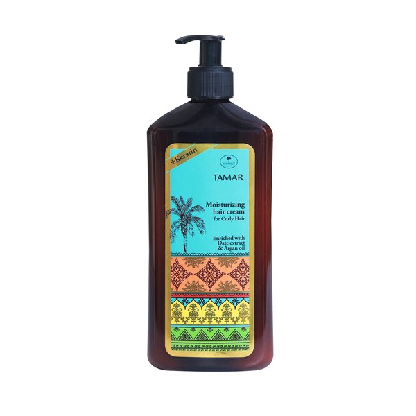 Schwartz Tamar Moisturizing Hair Cream for Curly Hair and Wavy Hair, Curl Defining Cream with Keratin Date Extract and Argan Oil for Women and Men SLS Paraben and Cruelty-Free, 16.90 Fl. Oz
