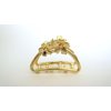 Generic Tiny small gold tone flower metal hair claw clip