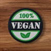 100% Vegan Embroidered Patch – Iron-On, 3.3 x 3.3 inches – Eco-Friendly Badge for Jackets & Bags