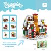 WULOBOOI Christmas Gingerbread House Advent Calendar Mini Building Set, 6 in 1 Xmas Ornaments Santa Claus Tree House Reindeer Sleigh Playset,337 Pieces Christmas Creative Gifts for Adults Girls Boys