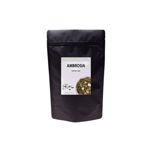 Ambrosia White Tea, Pai Mu Tan Loose Leaf - Low Caffeine, Antioxidant Rich, Hot & Iced | bulk 8oz, 80-100 cups | The Spice Hut, First Sip of Tea