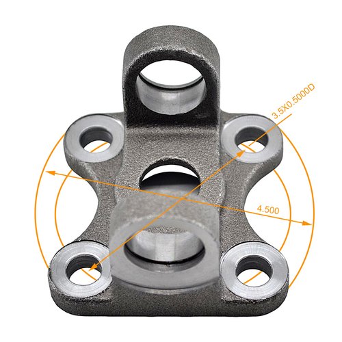 RABROPAR Driveshaft Flange Yoke 2-2-939 Flange Yoke 4x0.488 Holes on 3.5BC 2.0F Compatible with 1310 Series 1.063" x 3.219" U-Joint