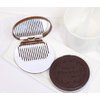yueton Pack of 2 Mini Pocket Chocolate Cookie Compact Mirror with Comb